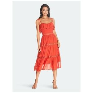 Dress The Population Sz L Dream Sundress in Poppy